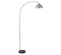 BEL AIR HOME Lámpara de Pie AMALFI Plata | Altura 179 cm regulable orientable, con base de Mármol, 1xE27 Luz de Ambiente para Salón y Dormitorio