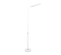 BEL AIR HOME Lámpara de pie LED SERIE OFFICE, Blanco | Regulable, 3 temperaturas de luz 3000K-4000K-6500K, Altura ajustable 145-190cm, Enchufe USB, Diseño moderno