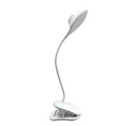 BEL AIR HOME - Lámpara Para Escritorio Led 5W Con Batería Serie CLIP Con 3 Temperaturas de Luz 3000k, 4000K, 6500K en Acabado Blanco