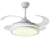 Bel Air Home Ventilador de techo ASGARD 108cm motor DC silencioso, LED 36W, mando a distancia blanco