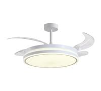 Bel Air Home Ventilador de techo Rodas ATENAS DC 108 cm 4 aspas retráctiles LED 3 temperaturas blanco