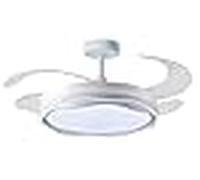 Bel Air Home - Ventilador de techo Kira blanco - Motor DC silencioso, aspas retráctiles, luz LED