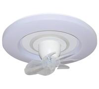 BEL AIR HOME Ventilador de techo plafón LED 80W RAKI MOVE, motor DC silencioso, 4 velocidades, mando a distancia, luz regulable, moderno, blanco, 50 cm