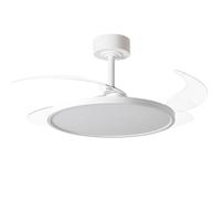 BEL AIR HOME Ventilador de Techo SLIM Blanco | Motor DC Silencioso, Luz LED 36W 3 Temperaturas de Color, Aspas Retráctiles, Mando a Distancia, Modo Invierno, Diseño Moderno