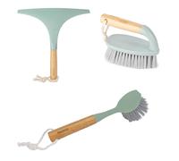 Beldray COMBO-8791 - Juego de Cepillo y escobilla de Goma ecológica, Fuerte y Duradero, Hecho de plástico Nuevo y Reciclado, Mangos de Madera de bambú Certificado FSC®, Resistente a la Suciedad,