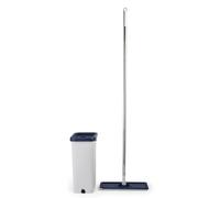 Beldray LA030223FEU7 Deep Clean Juego de mopa y cubo - cubo con raspador, autoescurrible, 2 compartimentos, 5,5 l, cabezal de microfibra lavable, compacto, suelos de madera/vinilo/baldosas
