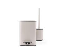 Beldray Set de baño: papelera y escobilla WC 3 L gris