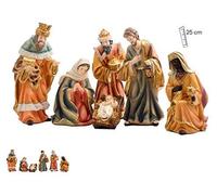 Belén navideño de resina, 25 cm, de 6 piezas