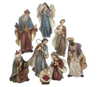 Belén navideño de resina, de 8 piezas, 15,8 cm (6,25 pulgadas)