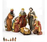 Belén navideño, juego de 6 piezas, resina, 26 cm