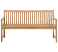 Beliani Banco de jardín de Madera de Acacia marrón Claro 160 cm con Listones Estilo rústico Vivara