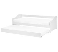 Beliani Cama Nido Infantil Deslizante de Madera Clara de Pino Blanco 90 x 200 cm Luneray