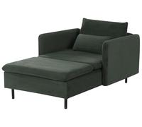 Beliani Chaise Lounge Moderna Pana Dos Piezas Moderno tapizado Verde Oscuro Lemvig
