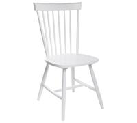 Beliani Conjunto de 2 sillas de Comedor de Madera de Caucho rústico Vintage Alto con Respaldo Pintado Sala de Estar Blanco Burges