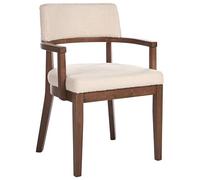 Beliani Conjunto de 2 sillas de Comedor Estilo Tradicional Asiento tapizado bouclé marrón y Beige Dalbo