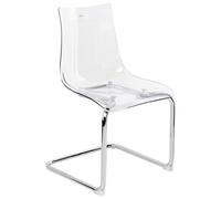 Beliani Conjunto de 2 sillas de Comedor Moderno Asiento Cantilever de plástico Transparente Marshall
