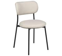 Beliani Conjunto de 2 sillas Modernas Asientos tapizados poliéster Patas de Metal para Comedor Cocina Beige Casey