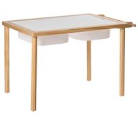 Beliani Conjunto Infantil Montessori con Mesa de Dibujo y Taburete de Madera de Pino habitación Infantil Estilo escandinavo marrón Claro Kempsey