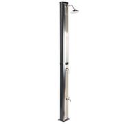 Beliani Ducha Solar Independiente de Exterior PVC con energía Solar Negro Tuxpam