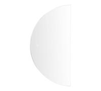 Beliani Espejo de Pared LED Moderno contemporáneo semicircular para Colgar Dormitorio baño 50 x 100 cm Plateado Loue