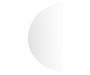 Beliani Espejo de Pared LED Moderno contemporáneo semicircular para Colgar Dormitorio baño 50 x 100 cm Plateado Loue