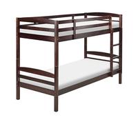 Beliani Litera de Madera de Pino marrón Oscuro 90 x 200 cm Listones habitación Infantil Regat