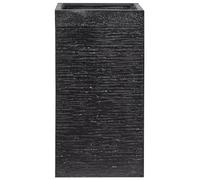 Beliani Maceta Alta de Arcilla para jardín 40 x 40 x 77 cm Negra Resistente a los Rayos UV Dion