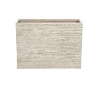 Beliani Maceta de Piedra Beige 29 x 70 x 50 cm Rectangular para Interior y Exterior Edessa