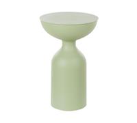 Beliani Mesa Auxiliar de Metal Decorativa de Hierro Verde Claro COTA