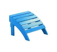 Beliani Reposapiés Azul de Madera plástica Resistente a la Intemperie Estilo Moderno jardín Adirondack