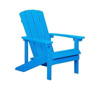 Beliani Silla de jardín Azul de Madera sintética Resistente a la Intemperie Estilo Moderno Adirondack