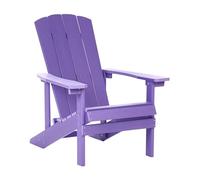 Beliani Silla de jardín de Madera plástica Tumbona de Exterior púrpura Adirondack