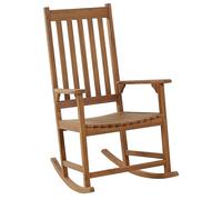 Beliani Silla Mecedora de Madera de Acacia Clara Retro Vintage Interior Exterior Bojano