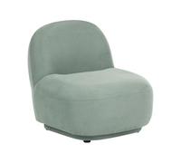 Beliani Sillón sin reposabrazos Respaldo bajo tapizado Moderno Minimalista Repelente al Agua Verde Claro Lovberg
