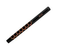 Boligrafo belius legacy aluminio diseño hexagono naranja cuerpo negro tinta color azul caja de diseño - BB360