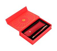 BELIUS BOLIGRAFO Y ESTUCHE SOIREE COLOR ART DECO GRANATE Y DORADO TINTA AZUL CAJA DE DISEÐO