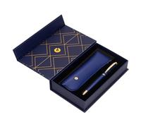 BELIUS BOLIGRAFO Y ESTUCHE SOIREE COLOR AZUL MARINO Y DORADO TINTA AZUL CAJA DE DISEÐO