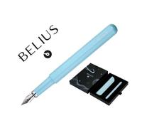 Pluma y funda de similpiel belius space b color minimalista azul tinta azul caja de diseño - BB282