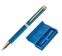 Belius Wild West Bolígrafo Aluminio Azul Marino Dorado Tinta Azul Caja Diseño