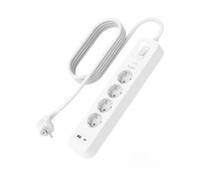 Belkin Protector de Sobretensión con 4 Tomas, USB-C, USB-A y 525J