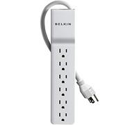 Belkin (R) BE106000-04 - Protector de sobretensiones de 6 salidas para oficina en casa (cable de 4 pies)