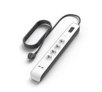 Belkin Regleta de enchufes 4 tomas y 2 USB-A (2,4 A) con protección contra sobretensiones, 2 m
