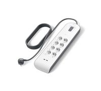 Belkin Regleta de enchufes 8 tomas 2 USB-A (2,4 A) con protección 900 J, cable 2 m