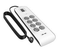 Belkin, Regleta de protección contra rayos 8 tomas + 2 USB 2.4A 2m de cable