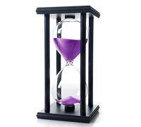 Bellaware Reloj de Arena, Reloj de Arena de Madera, 60 Minutos, Color Morado