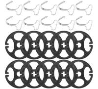 BELLIFFY Ganchos Metálicos con Cierre para Fundas de Asiento de Coche, Juego de 10 Unidades con Clips Negros, Soporte Resistente de Hierro para Accesorios de Fundas Protectoras en Interior