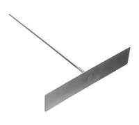 BELLIFFY Rastrillo para Cenizas de Barbacoa de Acero Inoxidable, Plata | Mover y Extender Brasas Calientes, Mango Resistente al Calor, para Horno y Estufas de Leña