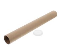 BELLIFFY Tubo Cartón Redondo de Papel Kraft para Envío y Almacenamiento de Carteles y Manualidades con Tapa Resistente y Duradera