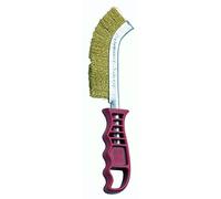 Bellota 50806-A Cepillo Manual Acero LATONADO Mango PLÁSTICO, Alambre Recto DIAMETRO 0,3MM, Standard