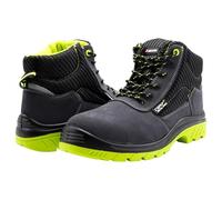 Bellota Bota de seguridad 7230941S1P – Piel serraje transpirable, ligera (Talla 41) Negro/Verde